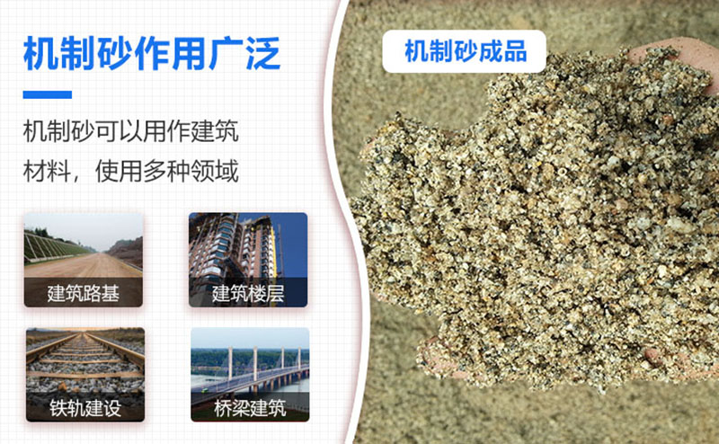 機(jī)制砂品級越來越高，用途也越來越廣泛